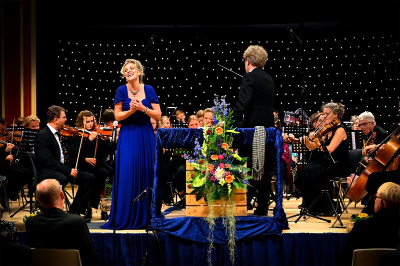 Fra koncerten i 2020 med sopranen Susanne Elmark som solist foran Orkester Midtvest. Arkiv.