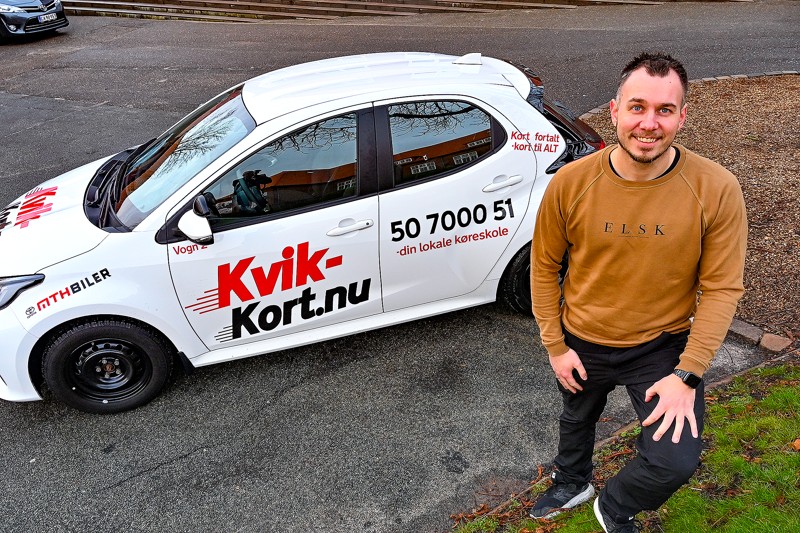 Mads Godtfredsen bliver fra 22. februar kvik-kort.nu-kædens nye kørelærer i Thisted.