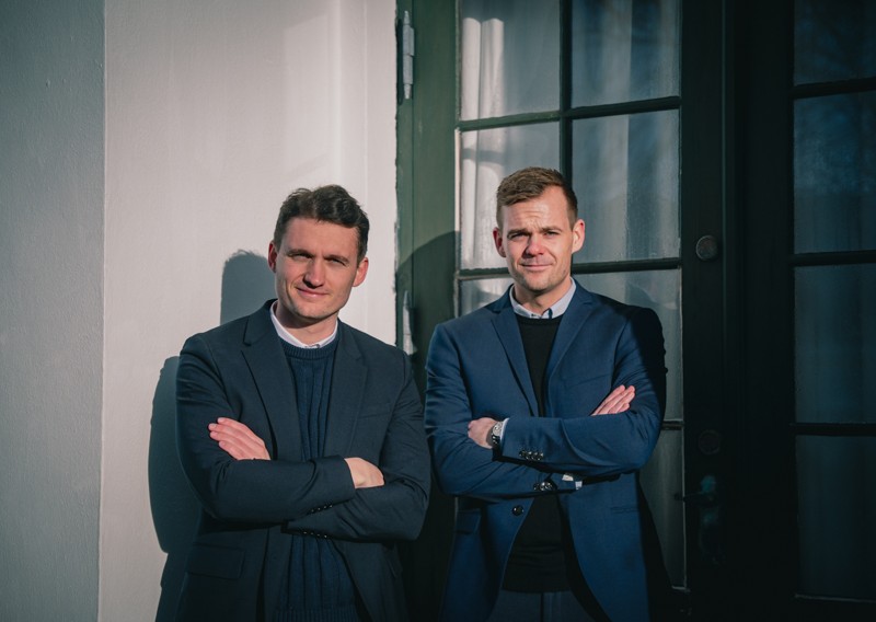 Christian Strøm og Max Olesen står klar med et nyt ejendomsmæglerfirma.