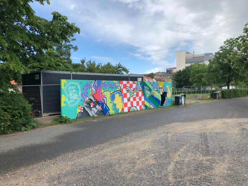 Streetart er der også plads til, og det er aftalt, hvor i byparken man må male.