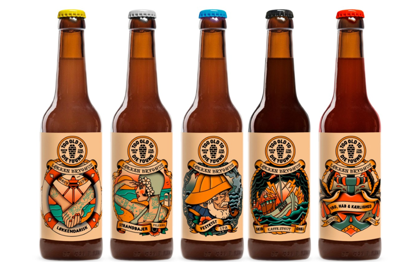 Det nye bryggeri præsenterer her, hvordan de nye øl fra Løkken Bryghus kommer til at se ud.