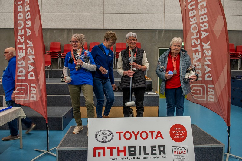 Vinder hos kvinderne blev Petra Andersen (i midten), Inger Skalshøj vandt andenpladsen (th) og Tove Steffen kom på tredjepladsen.