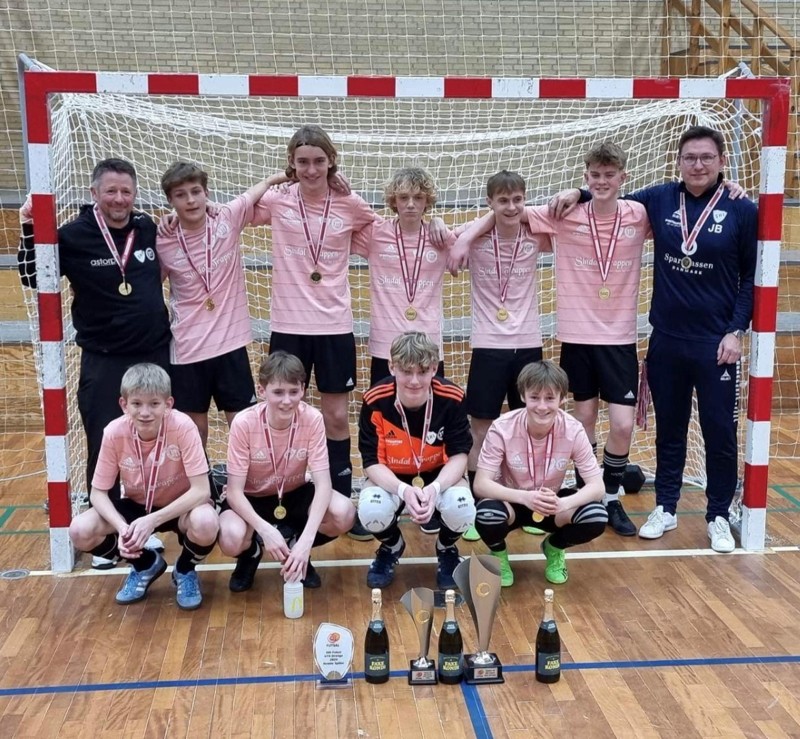 U15 fra SHI har vundet det danske mesterskab i Futsal.