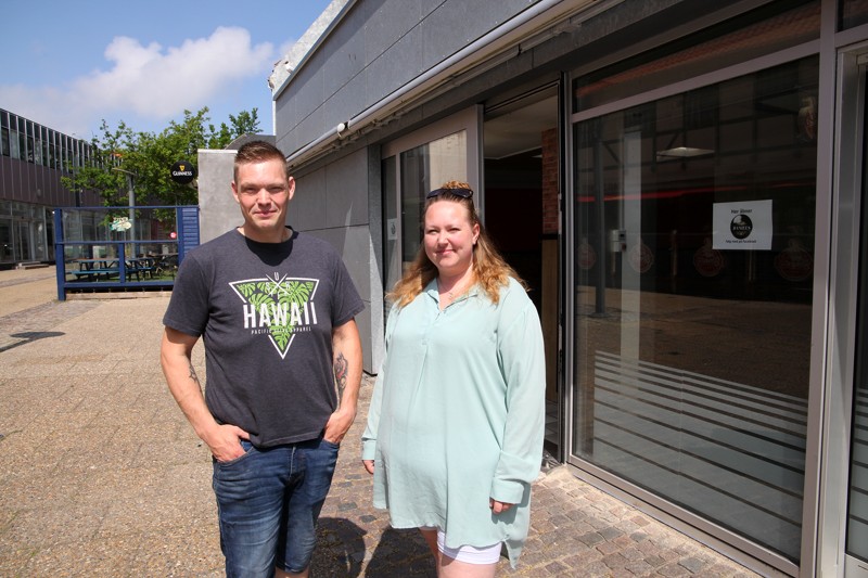 Heidi og Daniel glæder sig til at åbne Café Daniels i Havnegade i Frederikshavn til september.